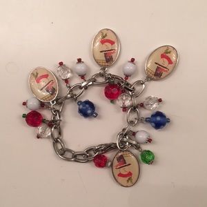 Snowman Christmas holiday bracelet